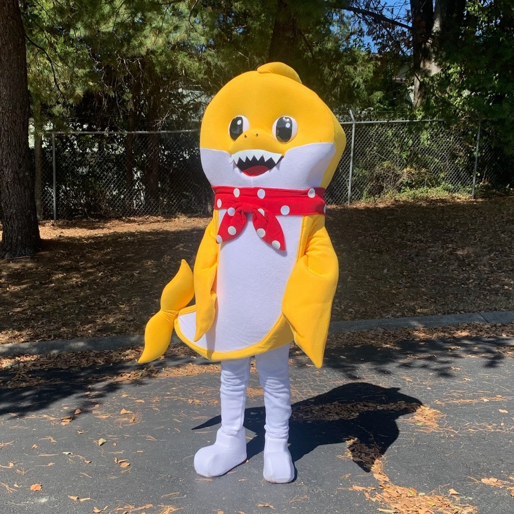 Baby Shark Mascot Costume, Professional quality costume.